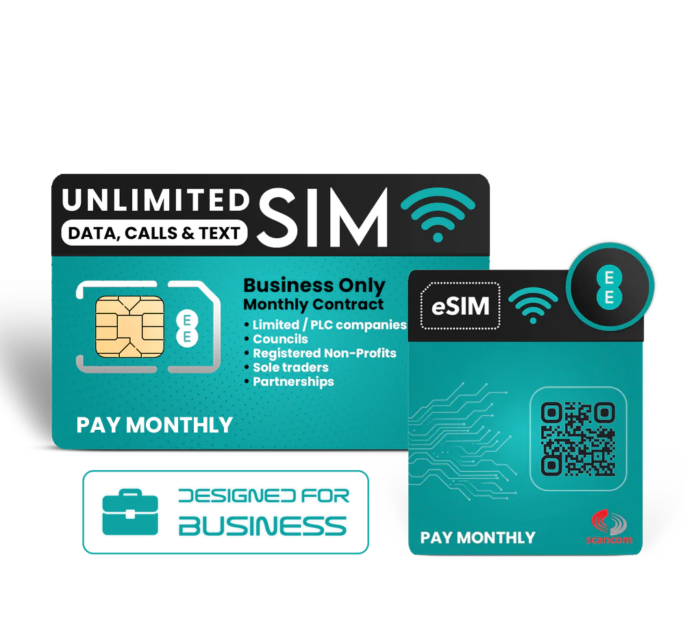 EE Unlimited Business SIM £21* per month