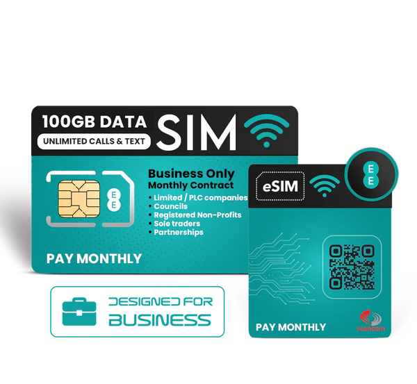 EE 100GB Data, Unlimited Calls & Texts SIM / eSIM £9 per month for 24 months