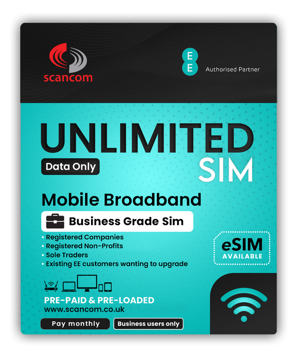 EE Mobile Broadband Data Sim & Unlimited Data 1 month to 36 months