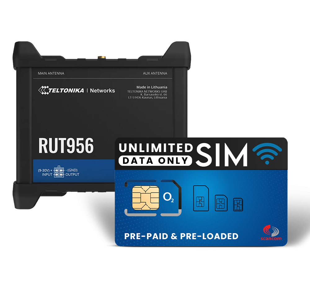 RUT956 Router Dual Sim + Optional Data SIMS