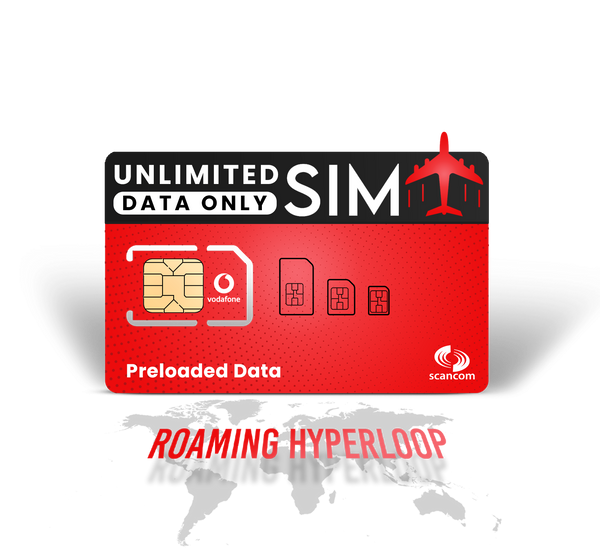 Vodafone 12 Months UK Unlimited Data + 25GB per month Inclusive Global Roaming (79 Countries)