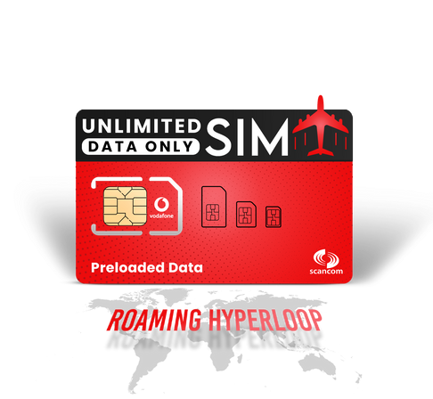 Vodafone 12 Months UK Unlimited Data + 25GB per month Inclusive Global Roaming (79 Countries)