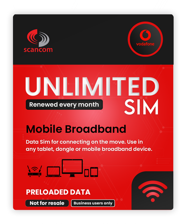 Vodafone SIM / eSIM - Unlimited Preloaded UK Data & EU Roaming SIM - You Choose How Long