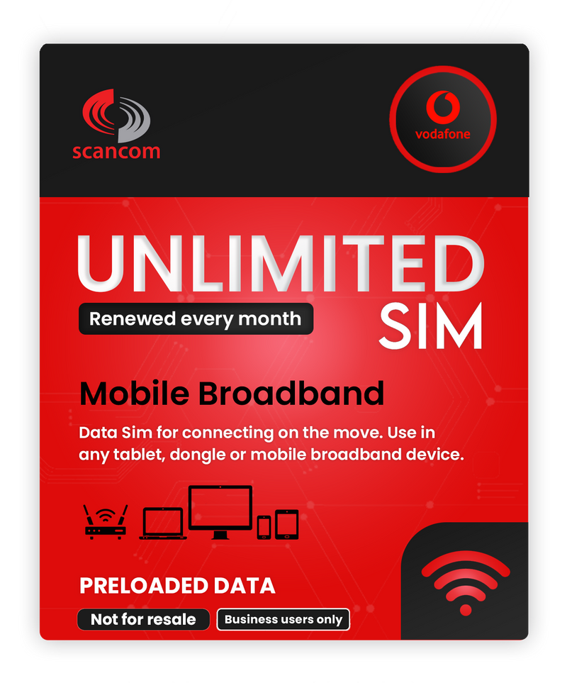 Vodafone SIM / eSIM - Unlimited Preloaded UK Data & EU Roaming SIM - You Choose How Long