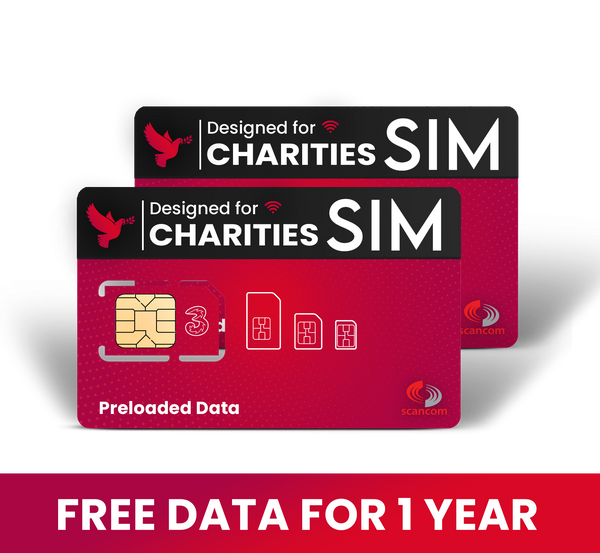Registered UK Charities : FREE 80GB data per month for a year on Three